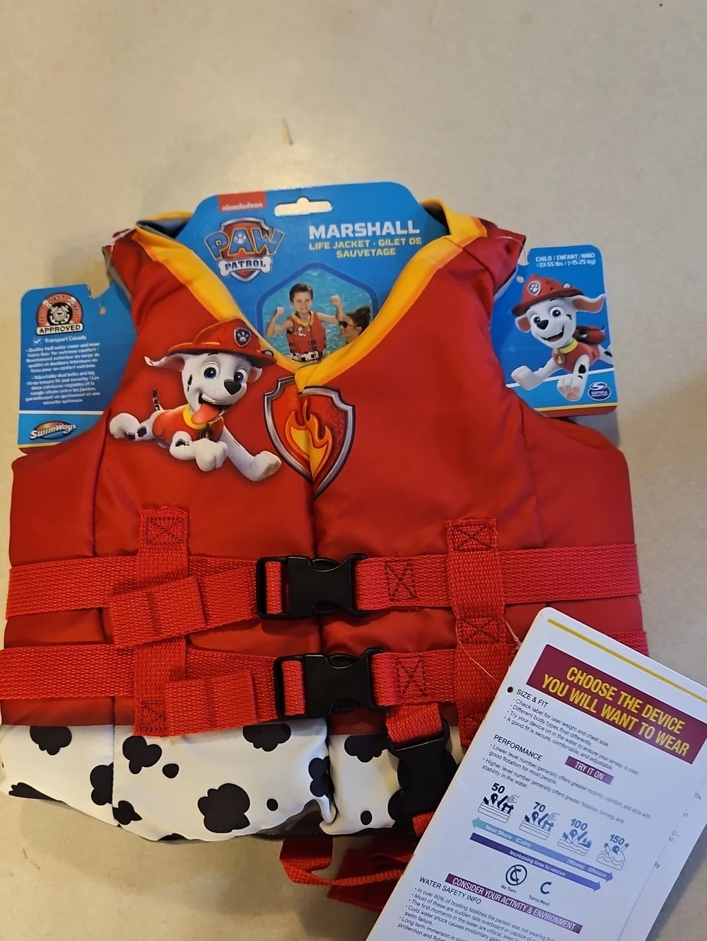 Paw Patrol Marshall Child Life Jacket
